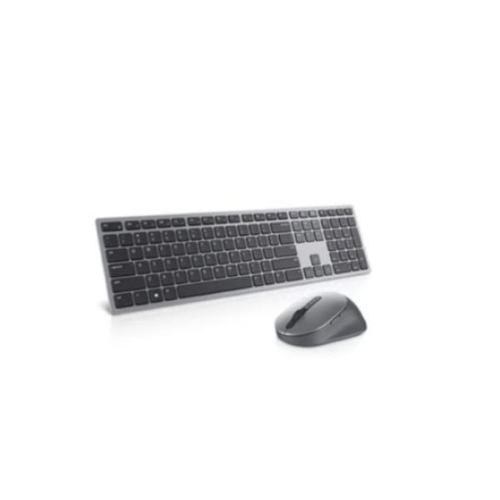 Dell Premier Wireless Keyboard and Mouse KM7321W - Set mouse e tastiera - senza fili - 2.4 GHz, Bluetooth 5.0 - QWERTY - US International - Titan Gray - per Latitude 5320, 5520